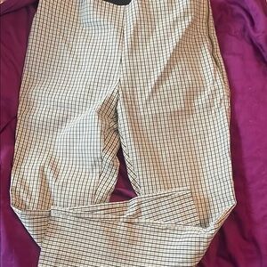 a new day Brown and Cream Dress Pants with Classic Checkered Pattern